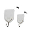 Set 5pz Gancio Attaccapanni Adesivo Bianco Parete Legno Porte Fashion Hook 59671