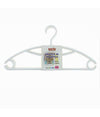 Set 5pz Grucce Stampelle Appendiabiti In Plastica Bianca Vestiti Pantaloni 87683