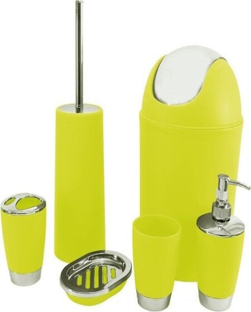 Set-6-Accessori-Bagno-Pattumiera-Porta-Scopino-Spazzolino-Sapone-Bicchiere-Dfh