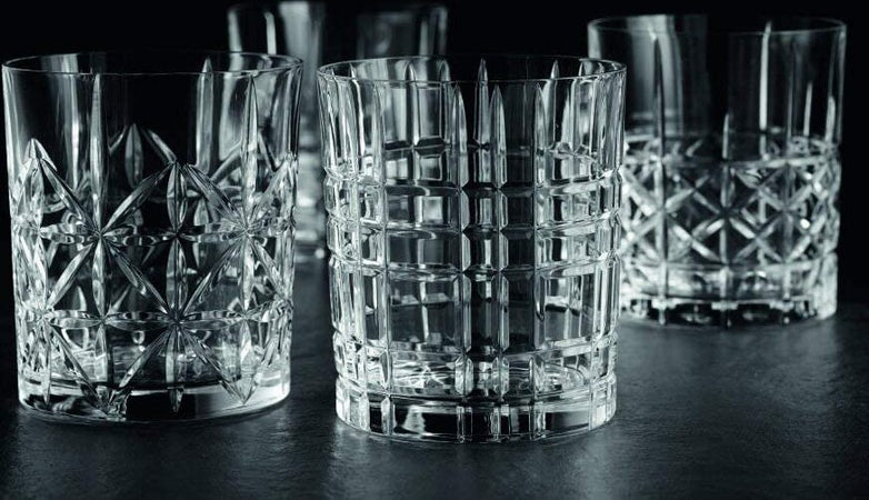Set 6 Bicchieri da Whisky e cocktail in vetro intagliato 330 ml Casa e cucina/Stoviglie/Bicchieri e cristalli/Tumbler La Zappa - Altamura, Commerciovirtuoso.it