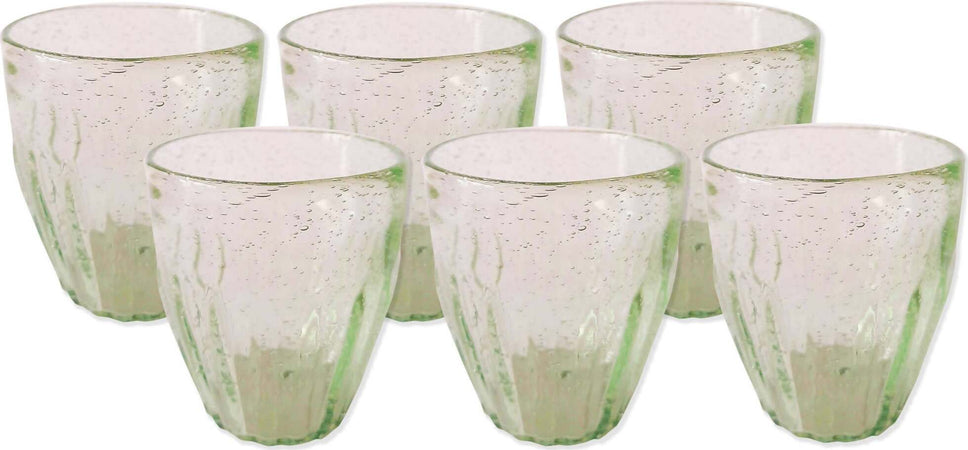 Set 6 Bicchieri in Vetro Da Acqua Con Trama Interna a Goccia Accornero Home Casa e cucina/Stoviglie/Bicchieri e cristalli/Calici da acqua Ideart - Valdilana, Commerciovirtuoso.it