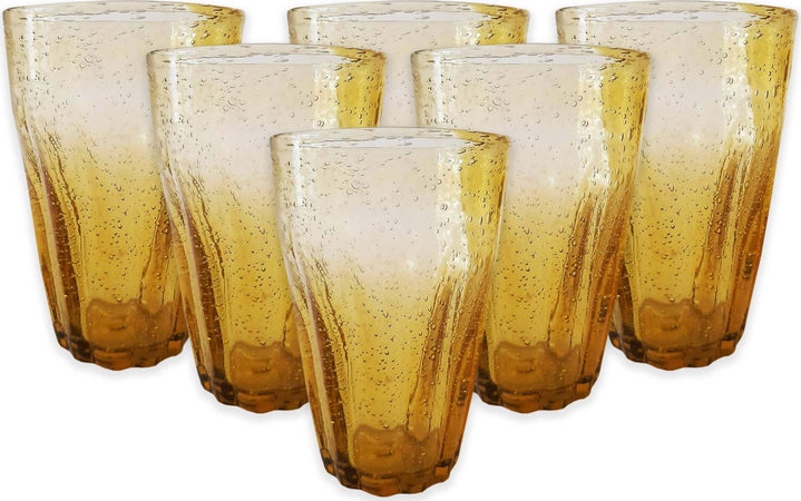 Set 6 Bicchieri in Vetro Da Bibita Con Trama Interna a Goccia Accornero Home Altezza 14 Cm Casa e cucina/Stoviglie/Bicchieri e cristalli/Bicchieri da Long Drink Ideart - Valdilana, Commerciovirtuoso.it