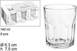 Set 6 Bicchieri Trasparenti 140ml In Vetro Da Tavola Acqua Bevanda Calda The Casa e cucina/Stoviglie/Bicchieri e cristalli/Calici da acqua Trade Shop italia - Napoli, Commerciovirtuoso.it
