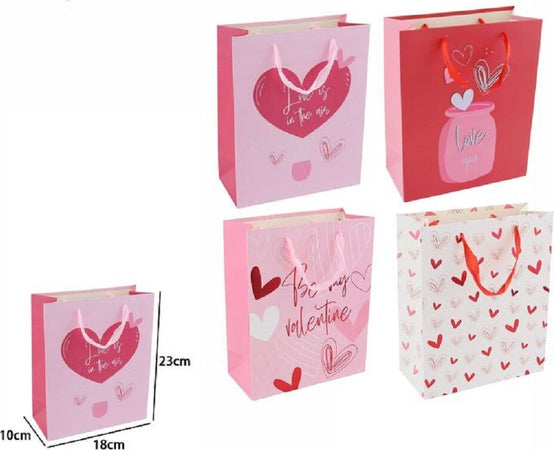 Set 6 Buste Regalo Borsa Sacchetti San Valentino 18x23x10cm 69875 Varie Fantasie Casa e cucina/Hobby creativi/Articoli per confezioni regalo/Sacchetti da regalo Trade Shop italia - Napoli, Commerciovirtuoso.it