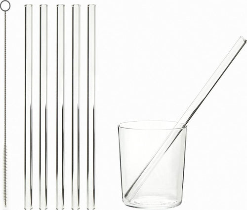 Set 6 cannucce rigide riutilizzabili in vetro trasparenti h 23 Casa e cucina/Decorazioni per interni/Addobbi e decorazioni per ricorrenze/Decorazioni natalizie/Oggettistica MagiediNatale.it - Altamura, Commerciovirtuoso.it