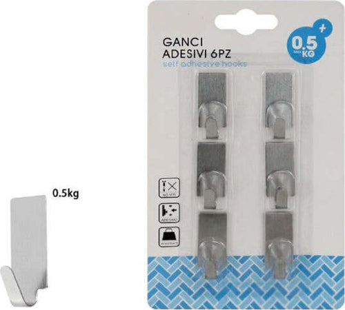 Set-6-Ganci-Appendini-Adesivi-Parete-Cucina-Bagno-Attaccapanni-Rettangolari-59665