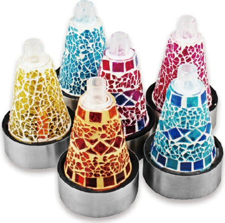SET 6 LAMPADE MOSAICO DA GIARDINO COLORATE RICARICA SOLARE PALETTI SOLARI 1LED Illuminazione/Illuminazione per esterni/Luci per sentieri Trade Shop italia - Napoli, Commerciovirtuoso.it