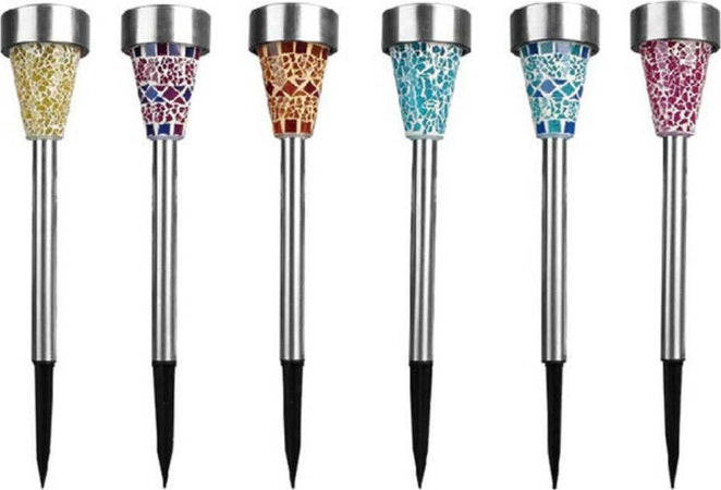 SET 6 LAMPADE MOSAICO DA GIARDINO COLORATE RICARICA SOLARE PALETTI SOLARI 1LED Illuminazione/Illuminazione per esterni/Luci per sentieri Trade Shop italia - Napoli, Commerciovirtuoso.it