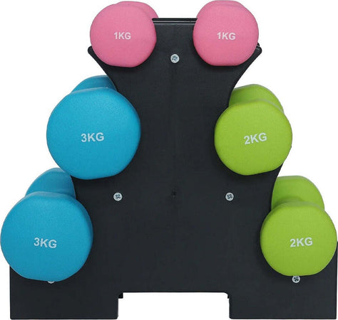Set 6 Manubri Palestra Con Stand Appoggio 2x1kg +2x2kg +2x3kg Pesi Sport Fitness Sport e tempo libero/Fitness e palestra/Potenziamento muscolare/Pesi e accessori/Manubri Trade Shop italia - Napoli, Commerciovirtuoso.it