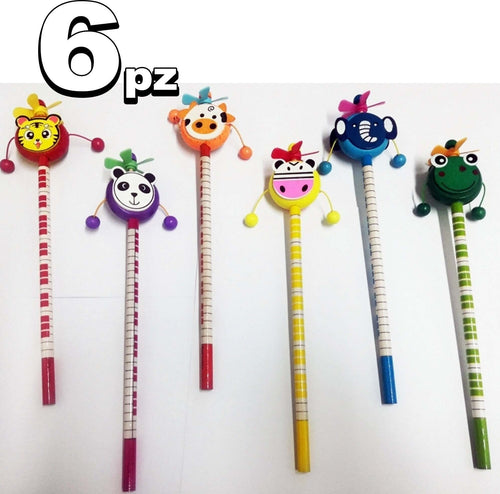 SET 6 MATITE MATITA ANIMALI CARTOON SCUOLA GADGET BOMBONIERE COMPLEANNO REGALINI Casa e cucina/Hobby creativi/Materiali per hobby creativi/Forniture per feste/Bomboniere Trade Shop italia - Napoli, Commerciovirtuoso.it