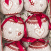 SET 6 PALLINE NATALIZIE STAMPA CUORE STELLE 7,5CM CON NASTRO DECORAZIONI NATALE  Trade Shop italia - Napoli, Commerciovirtuoso.it