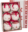 SET 6 PALLINE NATALIZIE STAMPA CUORE STELLE 7,5CM CON NASTRO DECORAZIONI NATALE  Trade Shop italia - Napoli, Commerciovirtuoso.it