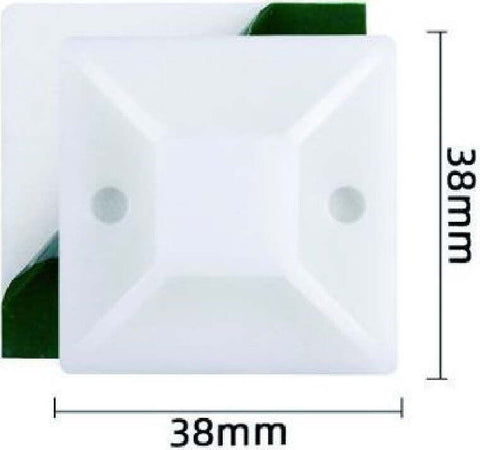 Set 6 Pezzi Basi Passante Per Fissaggio Fascette Supporto Adesivo 38x38mm 57195 Fai da te/Materiale elettrico/Gestione del cavo/Stringicavi Trade Shop italia - Napoli, Commerciovirtuoso.it