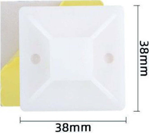 Set 6 Pezzi Basi Per Fissaggio Fascette Supporto Adesivo Passante 38x38mm 57191 Fai da te/Materiale elettrico/Gestione del cavo/Stringicavi Trade Shop italia - Napoli, Commerciovirtuoso.it