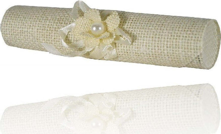 Set 6 Pezzi Bomboniera Bomboniere Pergamena Juta Bianco Invito Portaconfetti Casa e cucina/Hobby creativi/Materiali per hobby creativi/Forniture per feste/Bomboniere Trade Shop italia - Napoli, Commerciovirtuoso.it