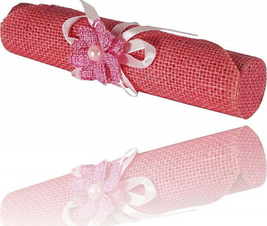 Set 6 Pezzi Bomboniera Bomboniere Pergamena Juta Rosa Invito Portaconfetti Casa e cucina/Hobby creativi/Materiali per hobby creativi/Forniture per feste/Bomboniere Trade Shop italia - Napoli, Commerciovirtuoso.it