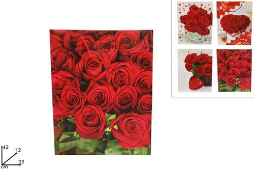 Set 6 Pezzi Buste Da Regalo Con Rose 42x33x12cm Borsa San Valentino Vari Modelli Casa e cucina/Hobby creativi/Articoli per confezioni regalo/Sacchetti da regalo Trade Shop italia - Napoli, Commerciovirtuoso.it