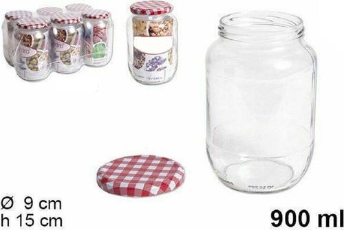Set 6 Pezzi Contenitore Barattolo In Vetro Con Coperchio Barattolini 900ml Casa, arredamento e bricolage > Cucina > Barattoli e Contenitori Trade Shop italia - Napoli, Commerciovirtuoso.it