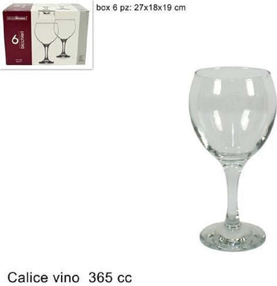 Set 6 Pezzi Servizio Bicchieri Calici Calice Misket In Vetro 365cc Bevande Vino Casa, arredamento e bricolage > Cucina > Tazze e Bicchieri Trade Shop italia - Napoli, Commerciovirtuoso.it