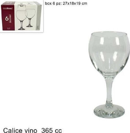 Set-6-Pezzi-Servizio-Bicchieri-Calici-Calice-Misket-In-Vetro-365cc-Bevande-Vino