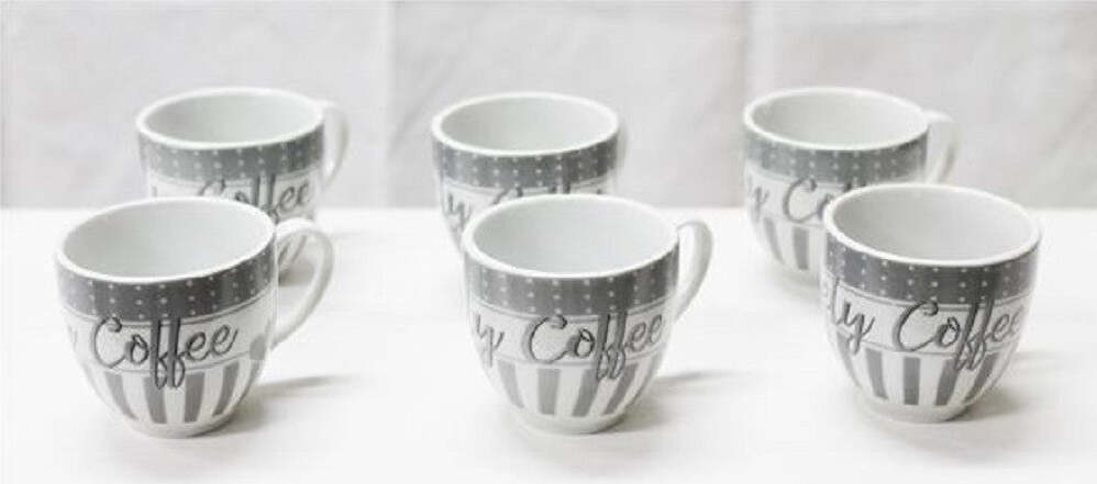 Set 6 Pezzi Servizio Tazzine Tazze Caff? In Ceramica Scritta Coffee Espresso Bar Casa, arredamento e bricolage > Cucina > Tazze e Bicchieri Trade Shop italia - Napoli, Commerciovirtuoso.it