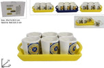 Set 6 Pezzi Tazzine Tazze Servizio T? Caff? Con Vassoio Con Decoro Maiolica Casa, arredamento e bricolage > Cucina > Tazze e Bicchieri Trade Shop italia - Napoli, Commerciovirtuoso.it