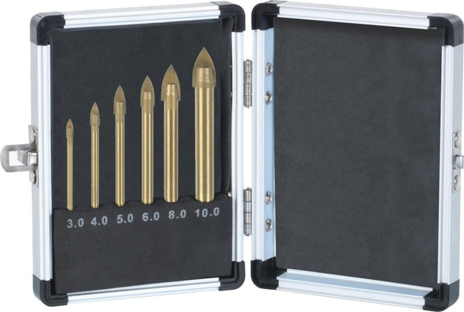 SET 6 PUNTE AD ALETTE PER VETRO E CERAMICA IN TITANIO PER TRAPANO RIBITECH Fai da te/Utensili elettrici e a mano/Accessori per utensili elettrici/Set punte per trapani Trade Shop italia - Napoli, Commerciovirtuoso.it