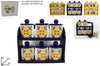 Set-6-Pz-Barattoli-In-Ceramica-Decorata-Fantasia-Decoro-Maiolica-Con-Espositore