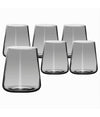 Set 6 Pz Bicchieri 38cl Eleganti In Vetro Trasparente Jolange Grigi Vino Bevande