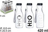 Set 6 Pz Bottiglia D'acqua H2o Vetro Trasparente 420ml Borraccia Laccetto 109286 Casa, arredamento e bricolage > Cucina > Bottiglie e Brocche Trade Shop italia - Napoli, Commerciovirtuoso.it