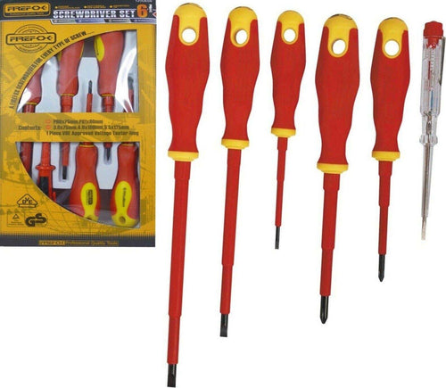 Set 6 Pz Cacciaviti Giraviti Isolati Con Manico In Gomma Grip Con Cercafase Fai da te/Utensili elettrici e a mano/Utensili a mano/Cacciaviti/Set cacciaviti Trade Shop italia - Napoli, Commerciovirtuoso.it