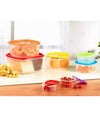 Set 6 Pz Contenitori Ermetici Con Coperchio Per Conservare Alimenti Rettangolari