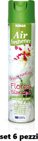 Set 6 Pz Deodorante Per Ambiente Spray Profumo Casa Fresco 300ml Fiori Bianchi Casa, arredamento e bricolage > Accessori Casa > Diffusore Ambiente Trade Shop italia - Napoli, Commerciovirtuoso.it