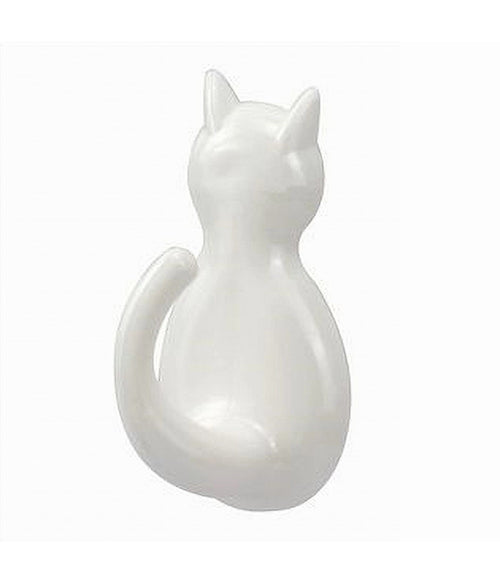 Set 6 Pz Ganci Adesivi A Forma Di Gatto Bianchi Per Cucina Bagno Da Parete 79347