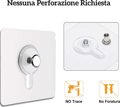 Set 6 Pz Ganci Autoadesivi Per Quadri Trasparenti Appendi Senza Chiodi Orologio Fai da te/Ferramenta/Chiodi viti ed elementi di fissaggio/Ganci appendi quadri Trade Shop italia - Napoli, Commerciovirtuoso.it