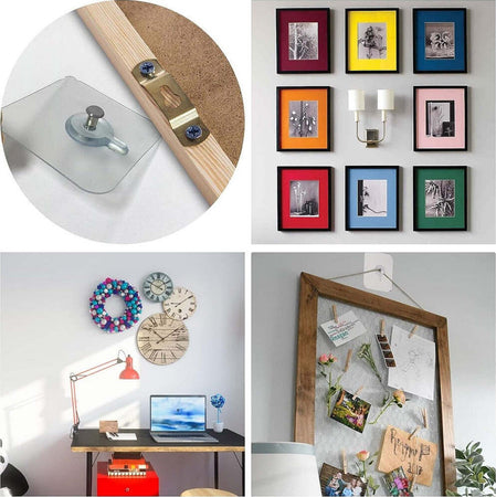 Set 6 Pz Ganci Autoadesivi Per Quadri Trasparenti Appendi Senza Chiodi Orologio Fai da te/Ferramenta/Chiodi viti ed elementi di fissaggio/Ganci appendi quadri Trade Shop italia - Napoli, Commerciovirtuoso.it