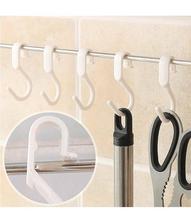 Set 6 Pz Ganci Multiuso Forma S Salvaspazio Per Cucina Bagno Casa Bianchi 87365