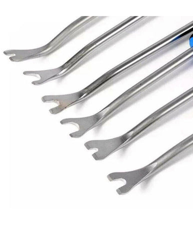 Set 6 Pz Leva Rimozione Trim Clip Pannelli Auto Staccabottoni In Acciaio 21136