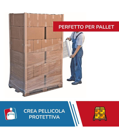 Film Estensibile Pellicola Trasparente Rotolo Manuale Per Imballo 160mx23myx50cm