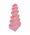 Set 6 Pz Scatola In Tessuto Organizer Armadio Scaffali Porta Oggetti Rosa 79071