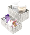 Set 6 Pz Scatola In Tessuto Organizer Scaffali Porta Oggetti Grigio Chiaro 79066