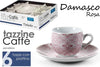 Set-6-Pz-Tazzine-Caffè-+-6-Piattini-Tazzina-Classico-Moderno-Damasco-Rosa-720390