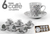Set 6 Pz Tazzine Caff? Con 6 Piattini Bianco Deco In Porcellana Decorate 780776 Casa e cucina/Stoviglie/Piatti ciotole e vassoi/Tazze e piattini/Tazze e tazzine da caffè Trade Shop italia - Napoli, Commerciovirtuoso.it