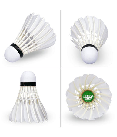 Set 6 Pz Volano Lento Professionale Volani Palline Per Badminton Colore Bianco