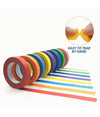 Set 6 Rotoli Nastro Carta Gommata Colorata 25mmx15mt Adesivo Protezioni Pittura
