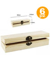 Set 6 Scatole In Legno Decoupage Portagioie Scatola Cofanetto Rettangolare