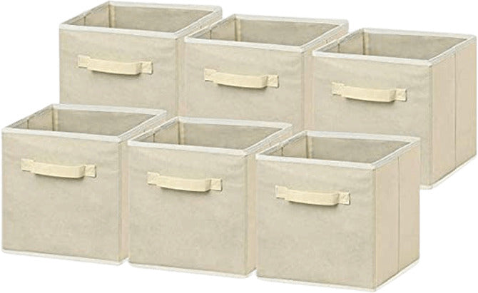 Set 6 Scatole Pieghevoli Baige per Armadio Portaoggetti Vestiti Magazzino Casa e cucina/Organizzazione interni/Contenitori ceste e cestini/Scatole e bauli/Scatole Liquidator Italia - Nicosia, Commerciovirtuoso.it