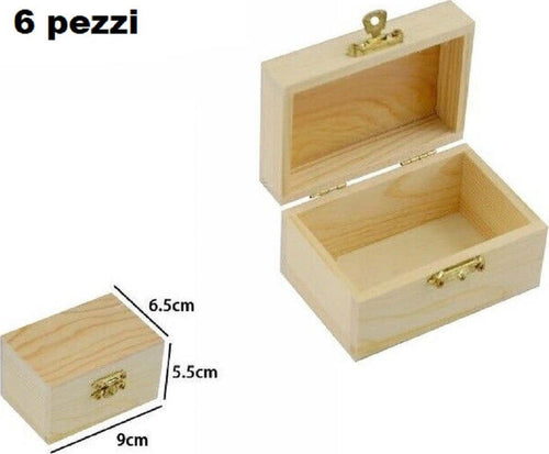 Set 6 Scatoline Legno Portagioie Scatola Cofanetto Rettangolari 74005a Ly-10322 Casa, arredamento e bricolage > Arredamento > Portaoggetti Trade Shop italia - Napoli, Commerciovirtuoso.it