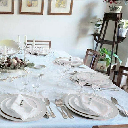 Set 6 Sottopiatti Natalizi Colore Bianco Addobbi Natalizio Decorazioni Natale Casa e cucina/Stoviglie/Piatti ciotole e vassoi/Piatti per servire/Piatti/Sottopiatti Trade Shop italia - Napoli, Commerciovirtuoso.it