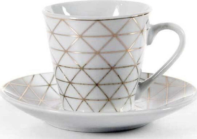 Set 6 Tazzine Caff? + 6 Piattini Tazzina Classico Moderno Bianco Eleganti 780721 Casa e cucina/Stoviglie/Piatti ciotole e vassoi/Tazze e piattini/Tazze e tazzine da caffè Trade Shop italia - Napoli, Commerciovirtuoso.it